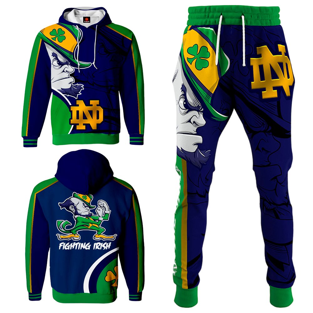Buildercar - Notre Dame Fighting Irish NCAA Football Team Sport Hoodie Tracksuit