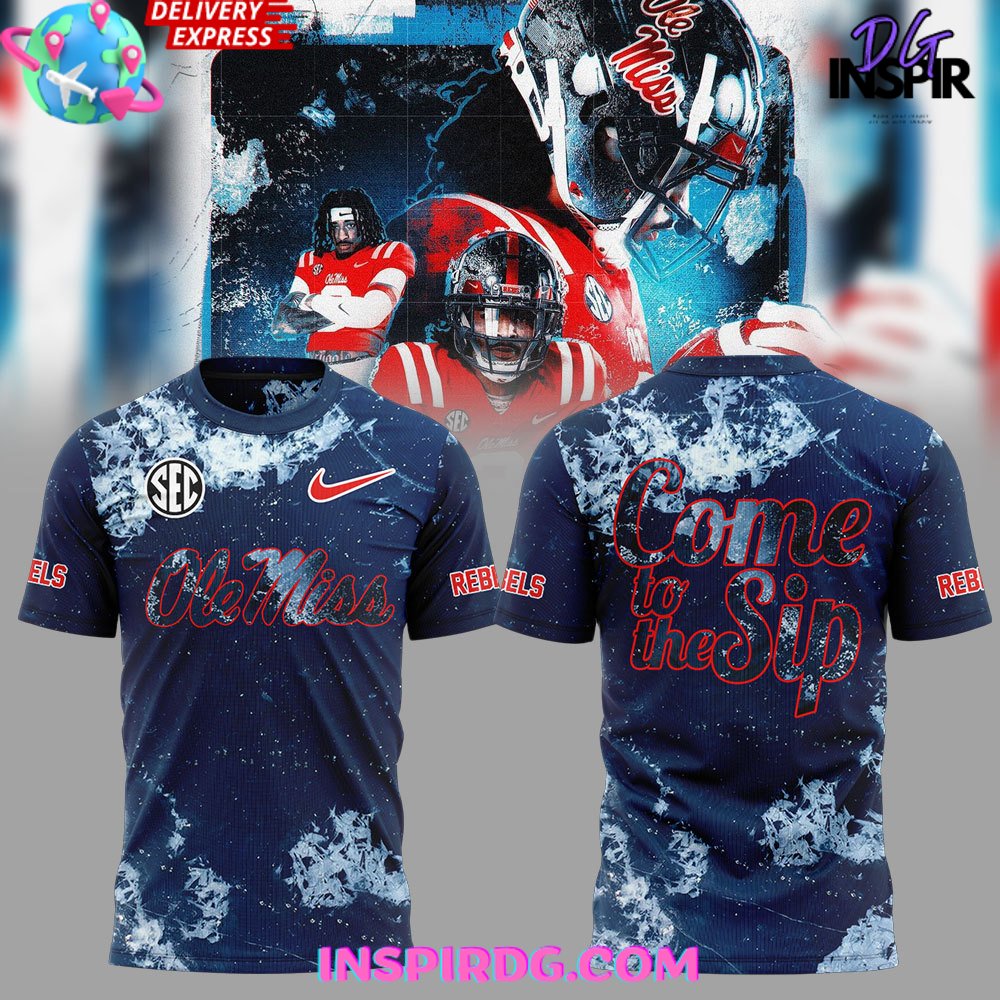 Buildercar - Ole Miss Come to the Sip Icy Blue Limited NHL T-shirt