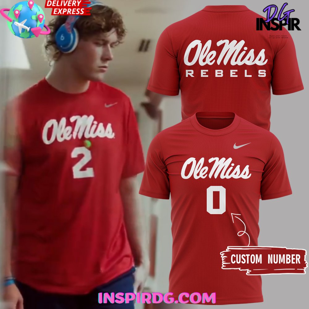 Buildercar - Ole Miss Rebels 2025 Custom NHL T-shirt