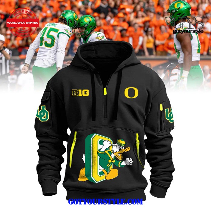 Buildercar - Oregon Ducks Football 2024 Limited Quarter Zip Hoodie