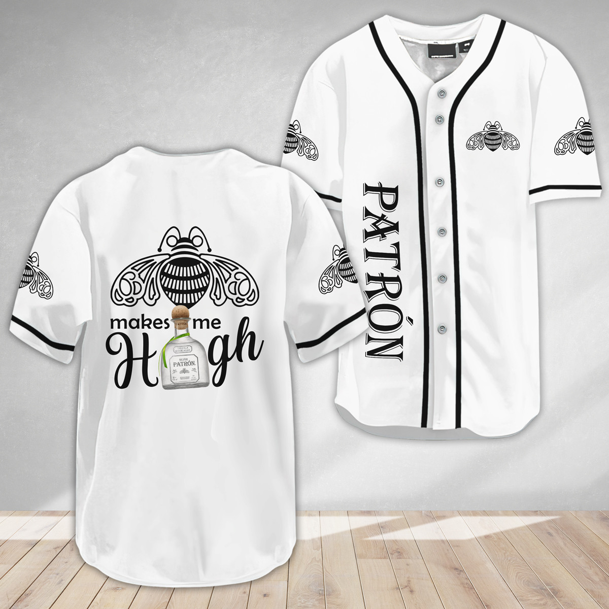 Buildercar - Patron Tequila Make Me High Baseball Jersey