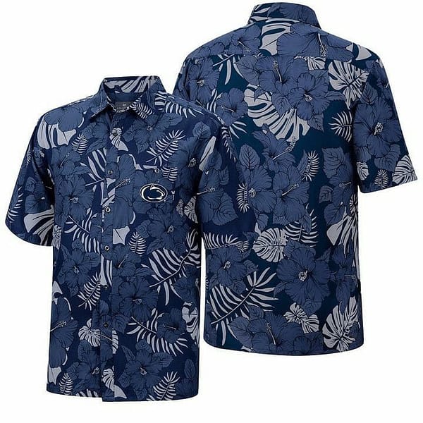Buildercar - Penn State Nittany Lions Flowered Dark Design Hawaiian Shirt