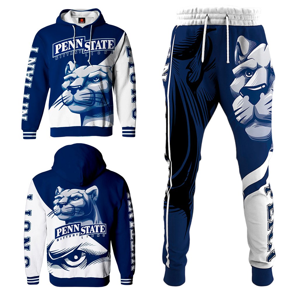 Buildercar - Penn State Nittany Lions NCAA Football Team Sport Hoodie Tracksuit