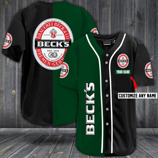 Buildercar - Personalized Beck's Beer Baseball Jersey