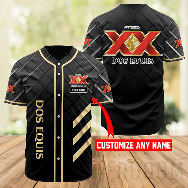 Buildercar - Personalized Black Dos Equis Baseball Jersey