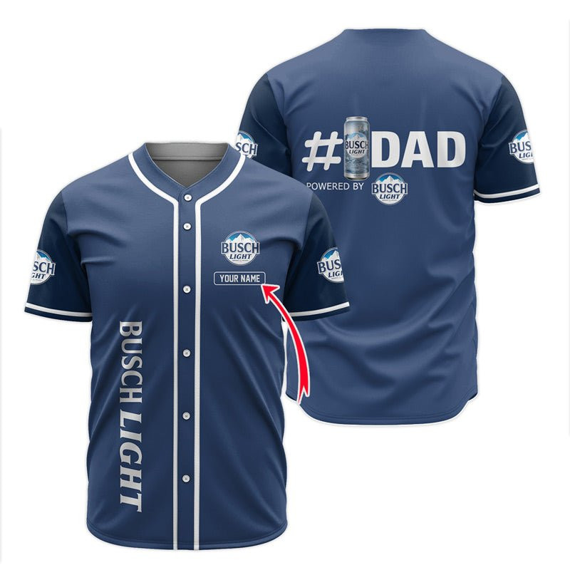Buildercar - Personalized Busch Light #Dad Baseball Jersey