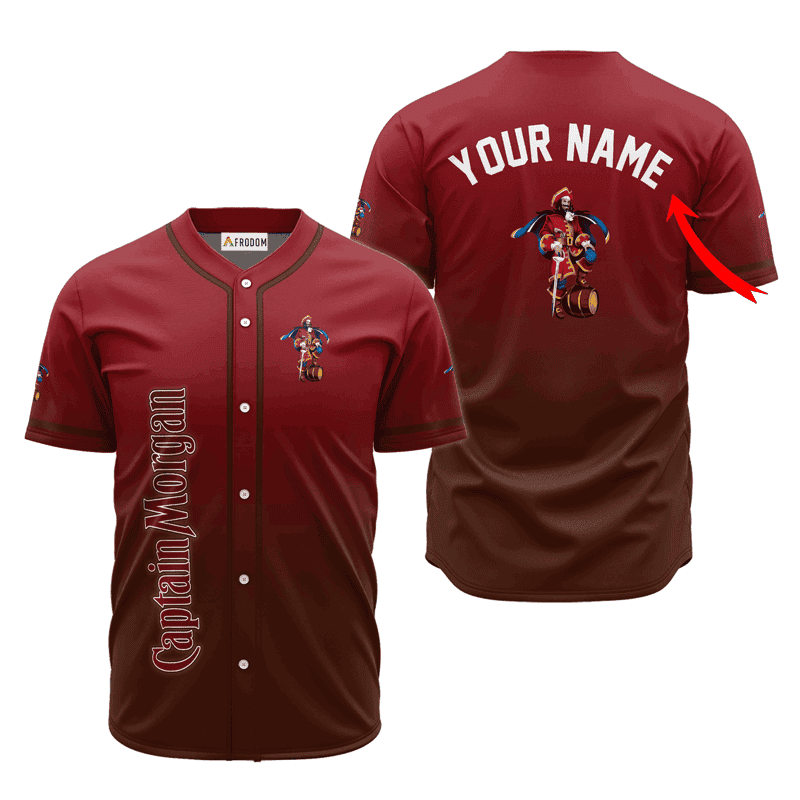 Buildercar - Personalized Captain Morgan Gradient Baseball Jersey