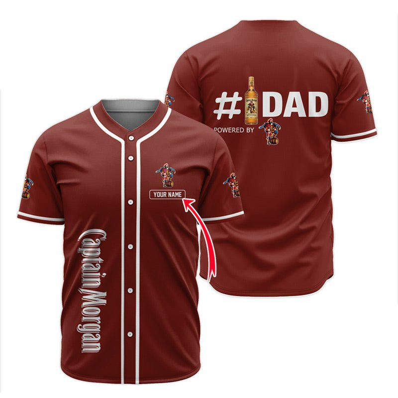 Buildercar - Personalized Captain Morgan Happy Father's Day Baseball Jersey
