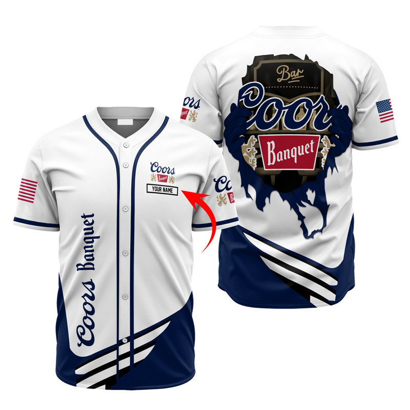 Buildercar - Personalized Coors Banquet Shield Baseball Jersey