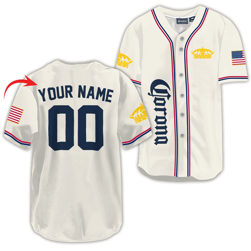 Buildercar - Personalized Corona Extra Basic American Flag Baseball Jersey