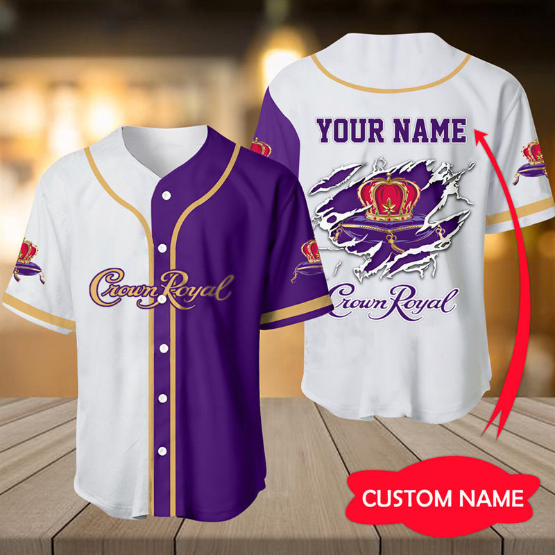 Buildercar - Personalized Crown Royal Whiskey Baseball Jersey
