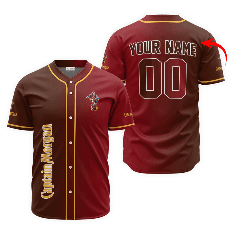 Buildercar - Personalized Gradient Captain Morgan Baseball Jersey