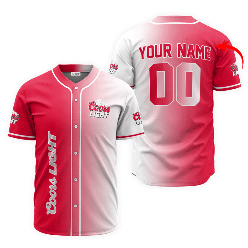 Buildercar - Personalized Gradient Coors Light Baseball Jersey