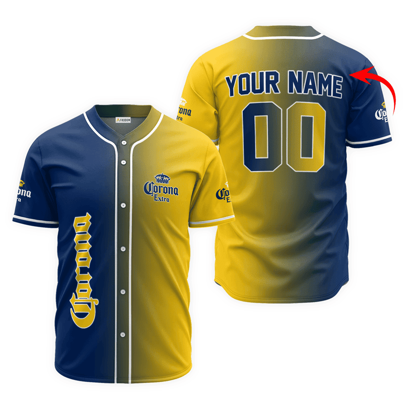 Buildercar - Personalized Gradient Corona Extra Baseball Jersey