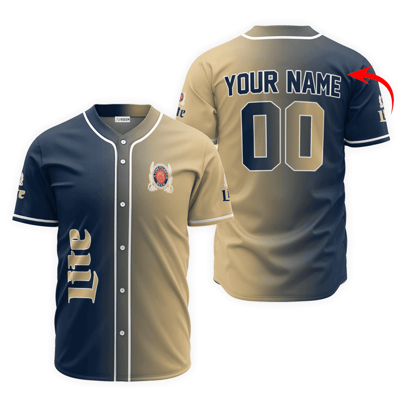 Buildercar - Personalized Gradient Miller Lite Baseball Jersey