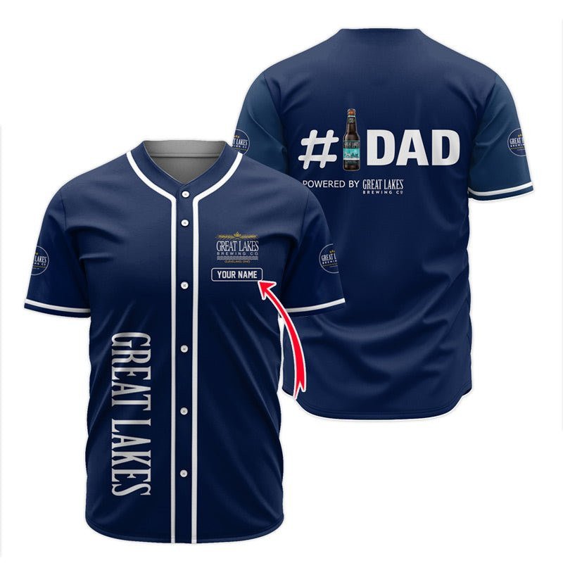 Buildercar - Personalized Great Lakes Happy Father's Day Baseball Jersey
