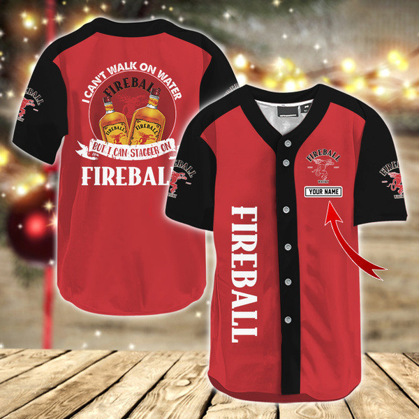 Buildercar - Personalized I Can Stagger On Fireball Baseball Jersey