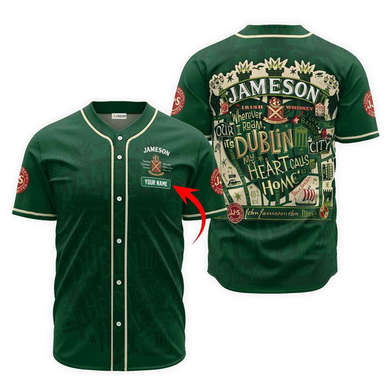 Buildercar - Personalized Jameson St. Patrick's Day Hello Dublin Limited Edition Baseball Jersey