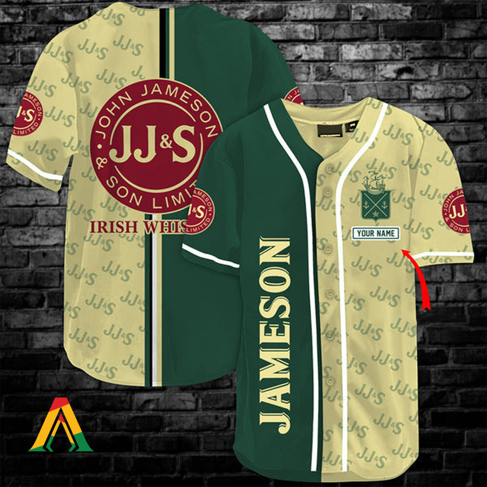 Buildercar - Personalized John Jameson Irish Whiskey Baseball Jersey