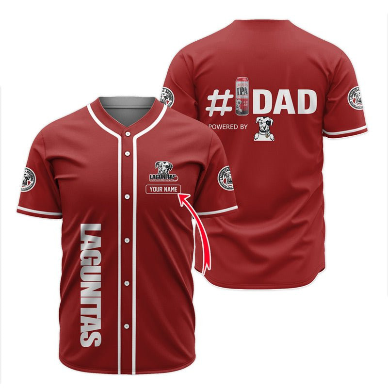 Buildercar - Personalized Lagunitas Happy Father's Day Baseball Jersey