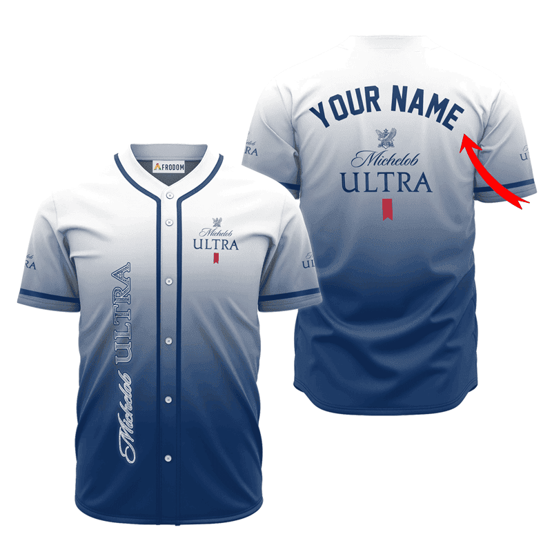 Buildercar - Personalized Michelob Ultra Gradient Baseball Jersey