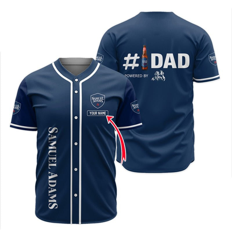 Buildercar - Personalized Samuel Adams Happy Father's Day Baseball Jersey