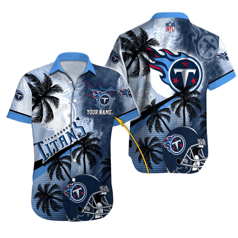 Buildercar - Personalized Tennessee Titans Moonlit Palms Hawaiian Shirt