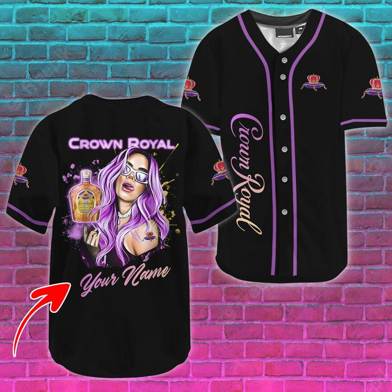 Buildercar - Personalized The Girl Like Crown Royal Baseball Jersey