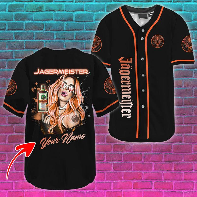 Buildercar - Personalized The Girl Like Jagermeister Baseball Jersey