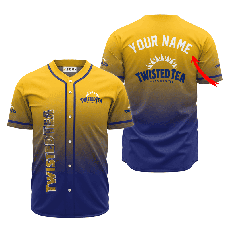 Buildercar - Personalized Twisted Tea Gradient Baseball Jersey