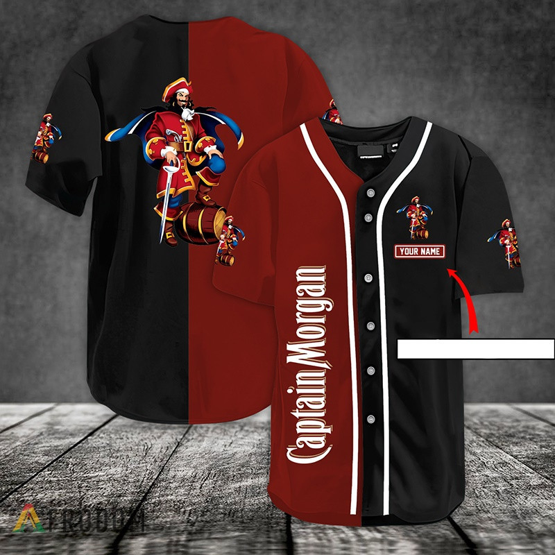 Buildercar - Personalized White Logo Captain Morgan Baseball Jersey