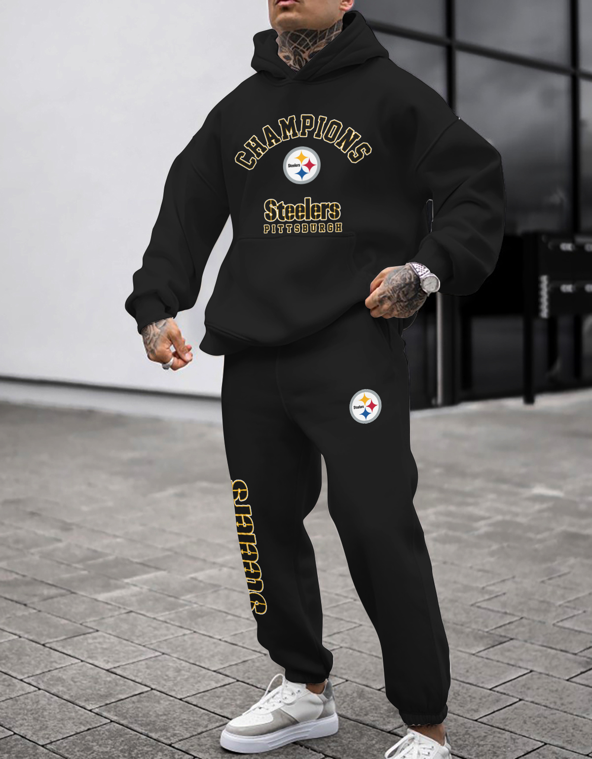 Buildercar - Pittsburgh Steelers NFL Sport Hoodie Tracksuit Style 443