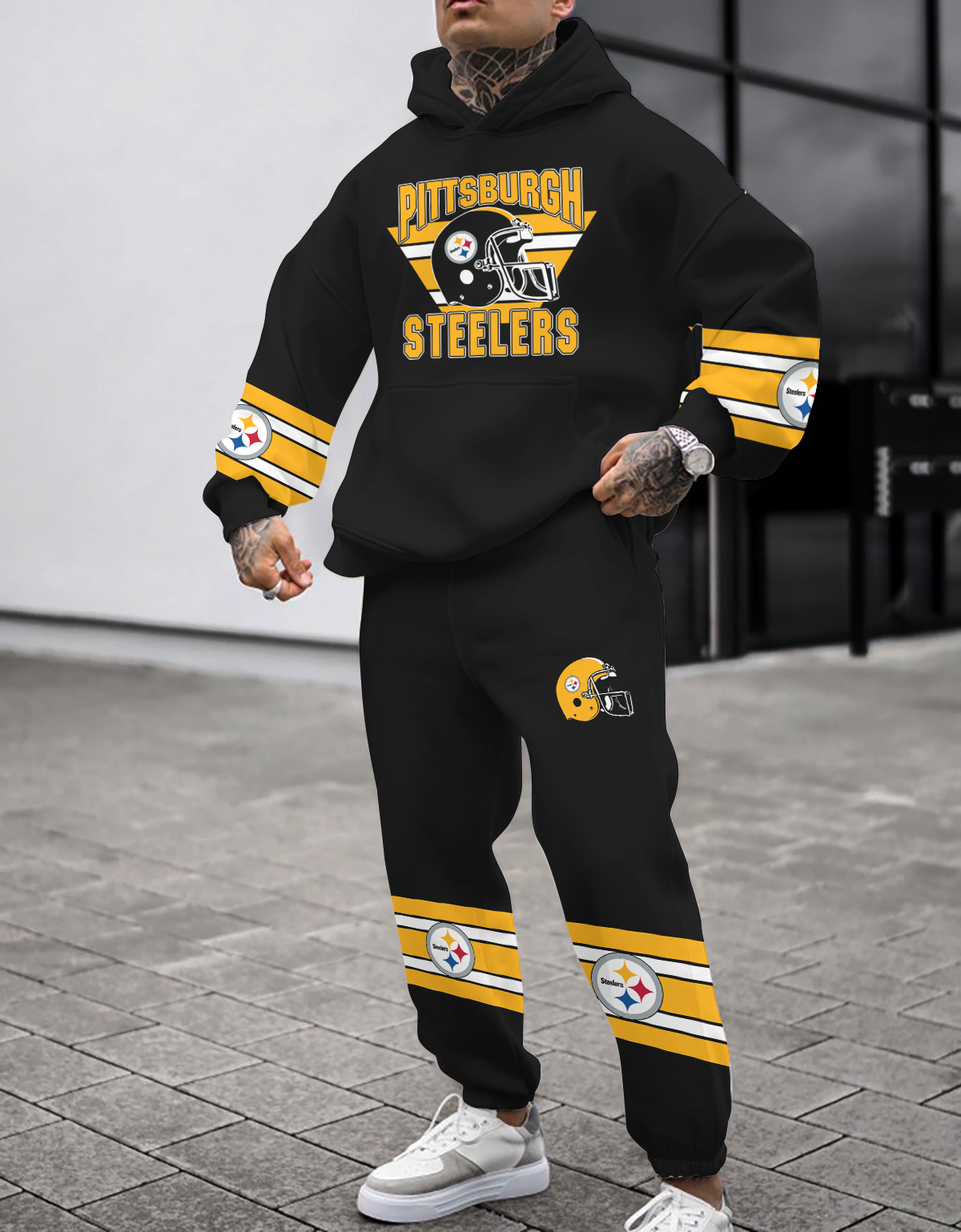 Buildercar - Pittsburgh Steelers NFL Sport Hoodie Tracksuit Style 447