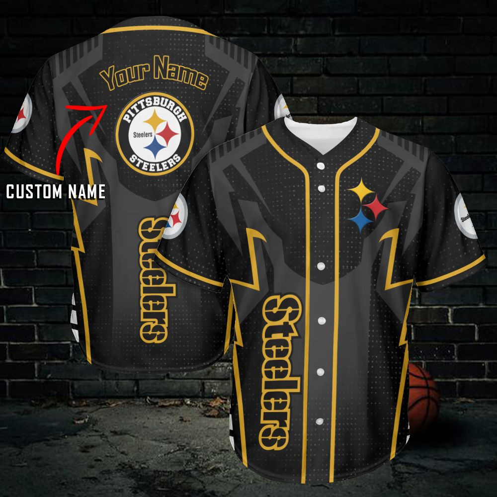 Buildercar - Pittsburgh Steelers Personalized Baseball Jersey
