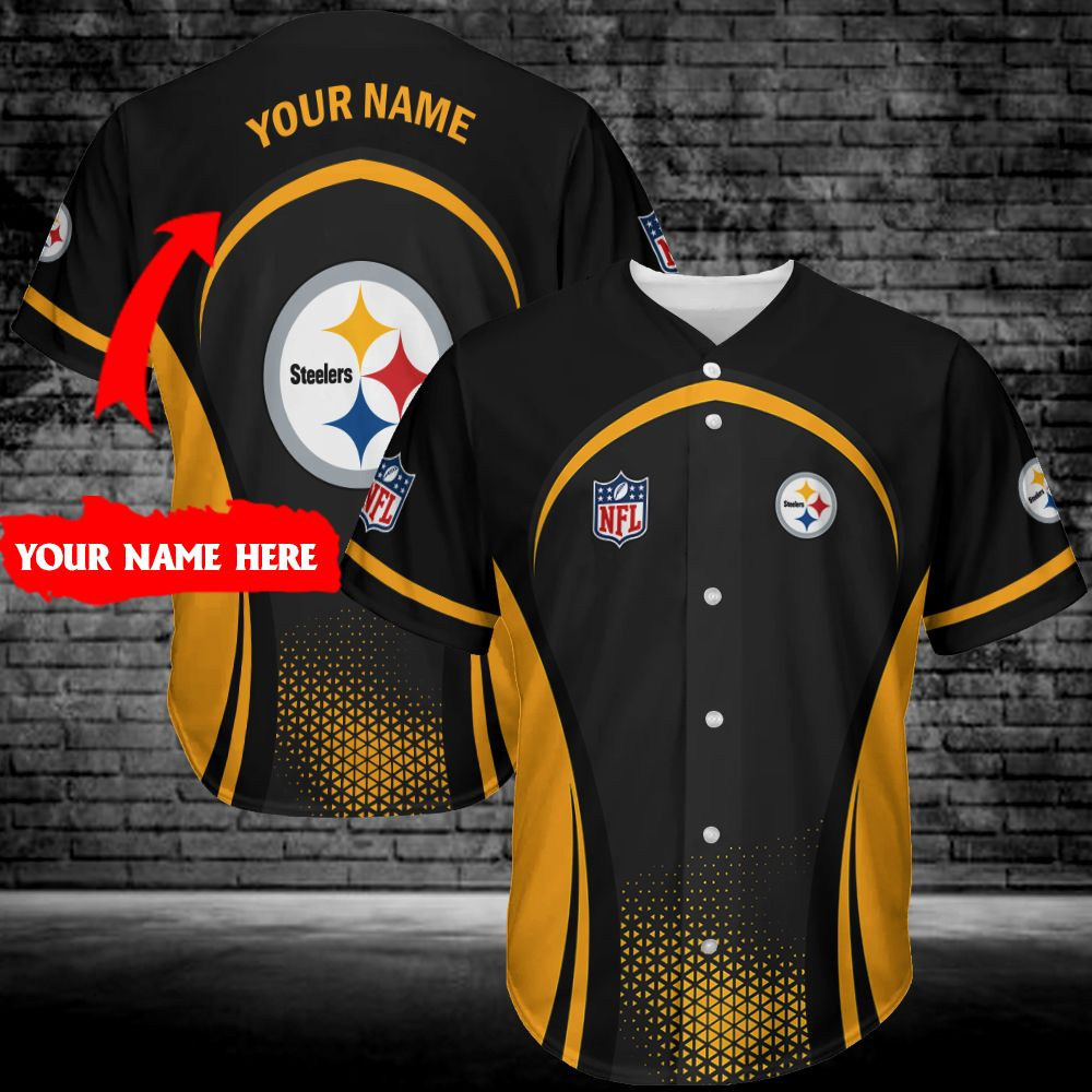 Buildercar - Pittsburgh Steelers Personalized Baseball Jersey