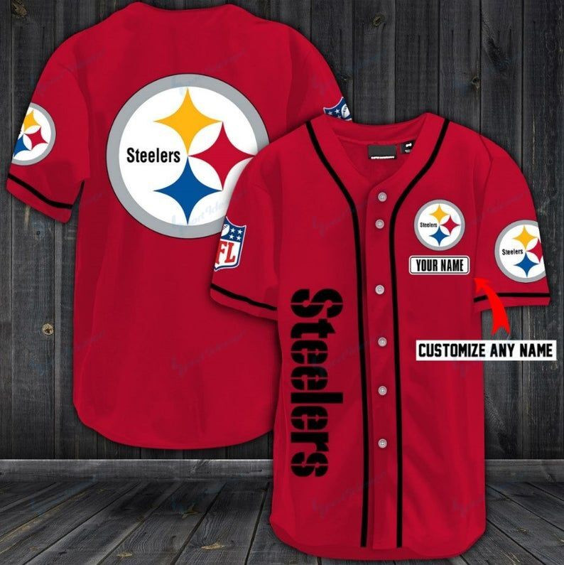 Buildercar - Pittsburgh Steelers Personalized Baseball Jersey