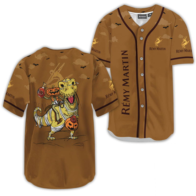 Buildercar - Remy Martin Beige Halloween Dinosaur Baseball Jersey