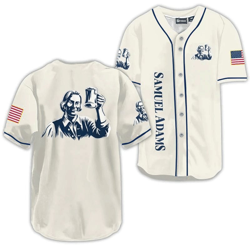 Buildercar - Samuel Adams USA Flag Baseball Jersey