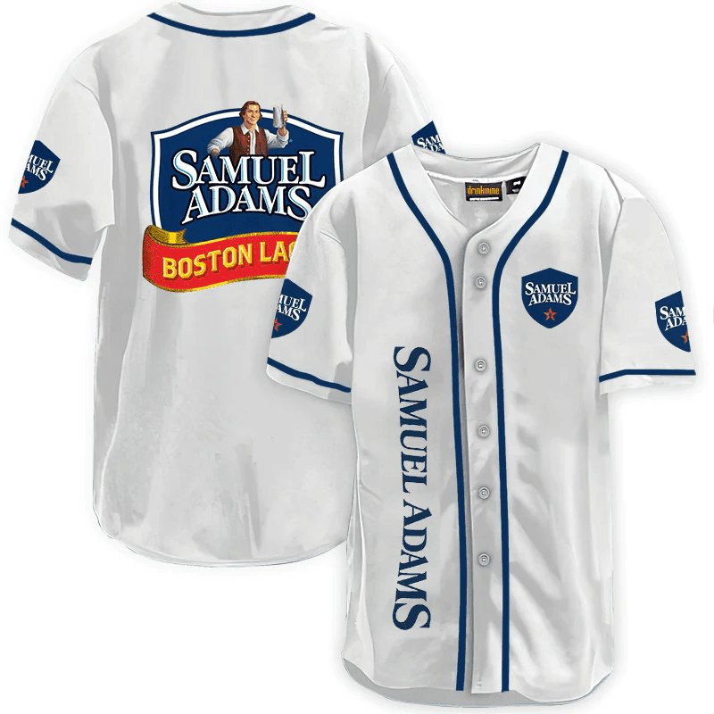Buildercar - Samuel Adams White Baseball Jersey