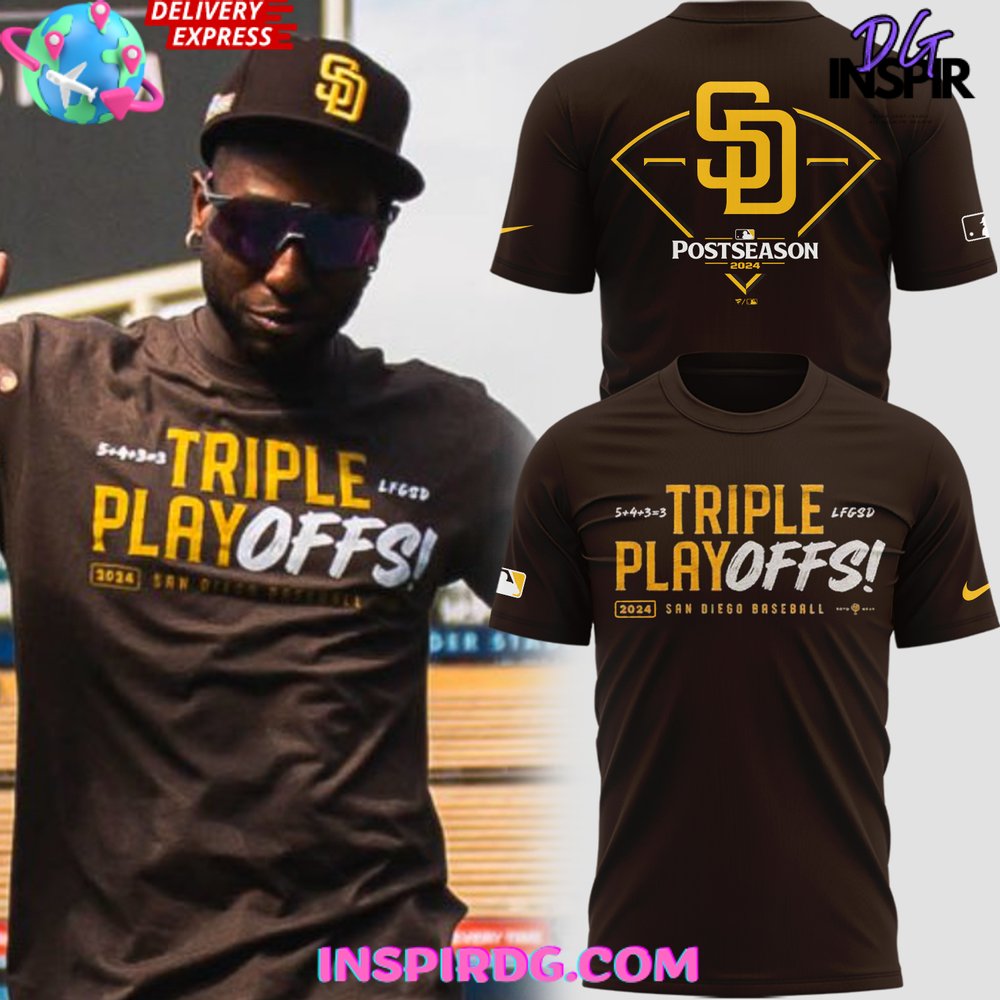 Buildercar - San Diego Padres Triple Play Offs 2025 NHL T-shirt