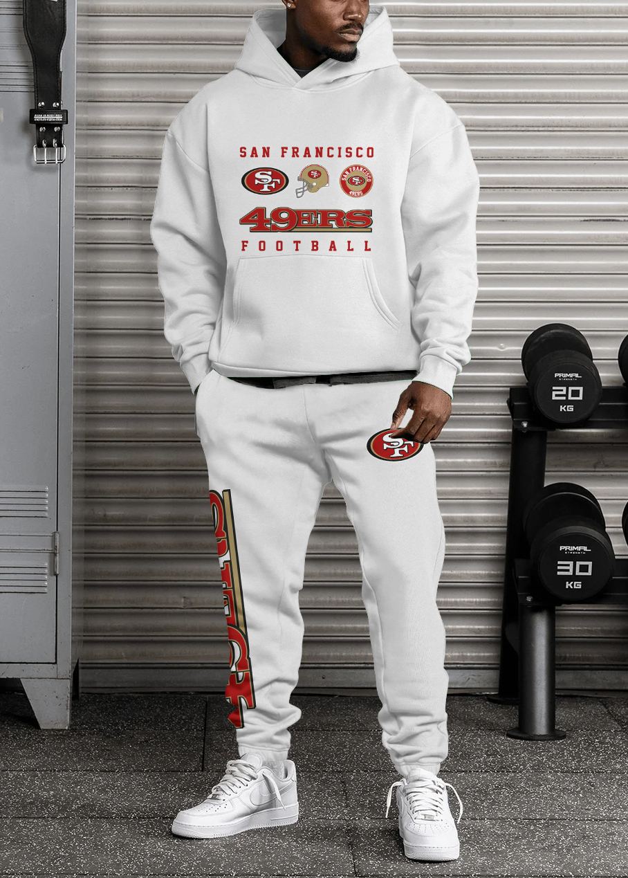 Buildercar - San Francisco 49ers NFL Sport Hoodie Tracksuit Style 362