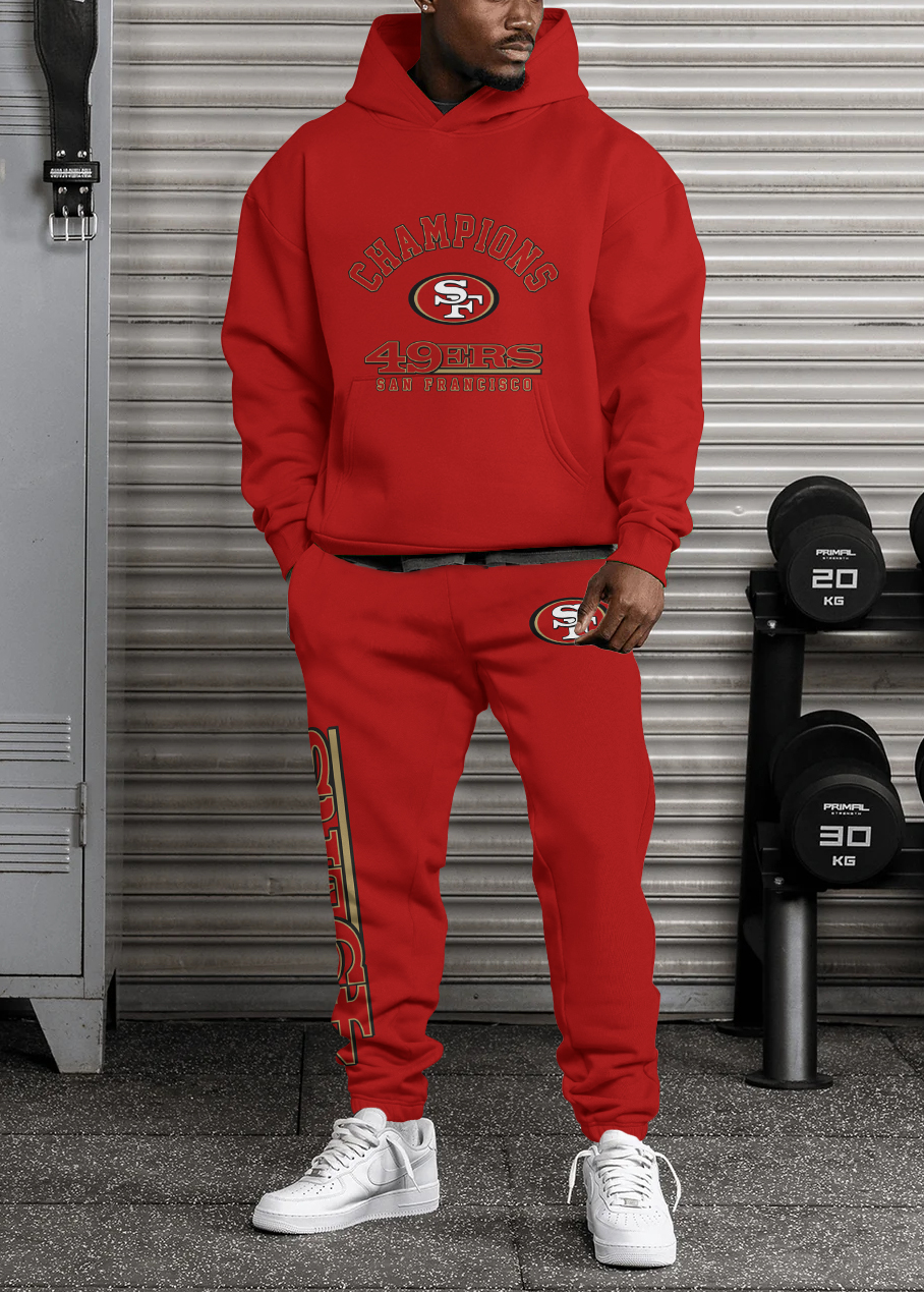 Buildercar - San Francisco 49ers NFL Sport Hoodie Tracksuit Style 451