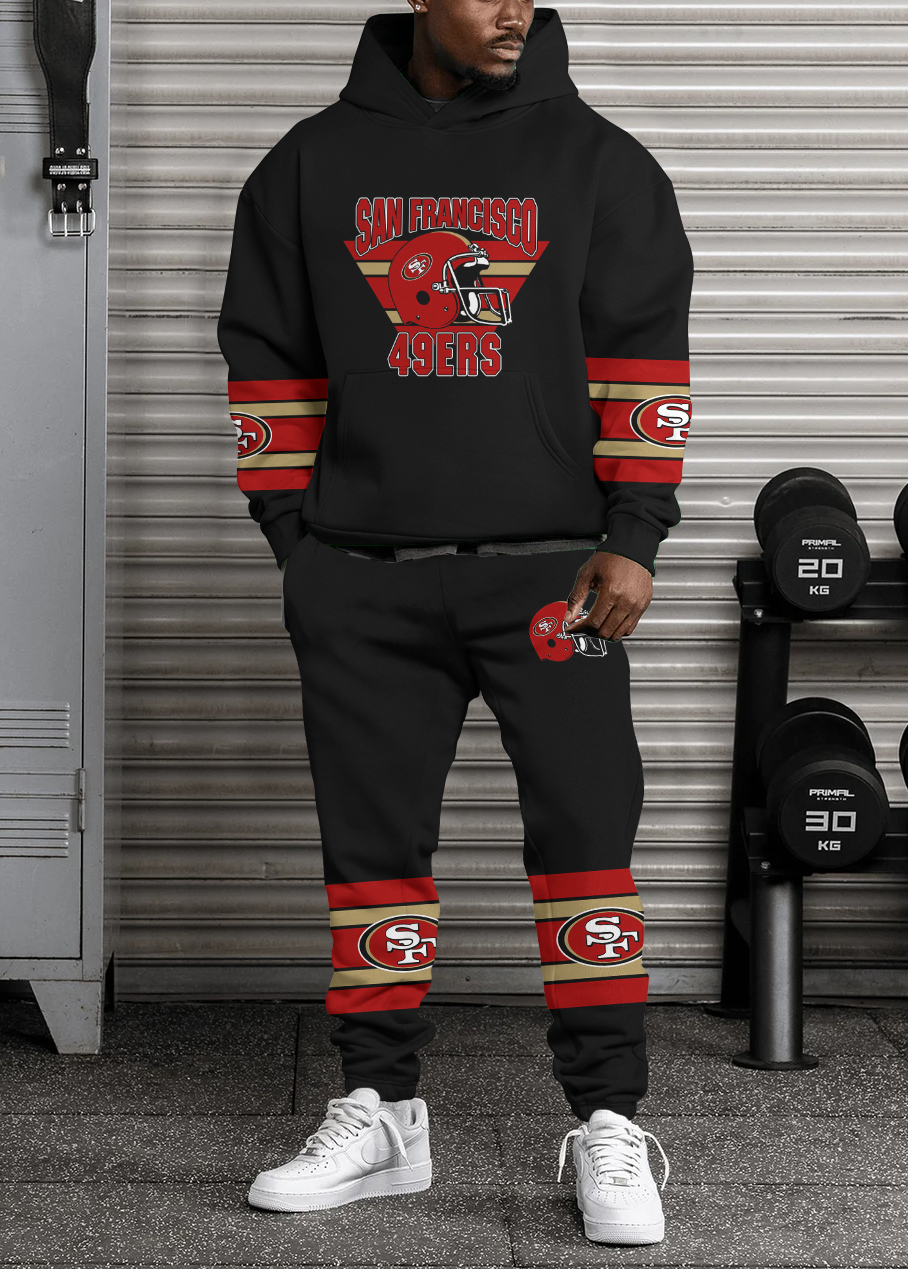 Buildercar - San Francisco 49ers NFL Sport Hoodie Tracksuit Style 454