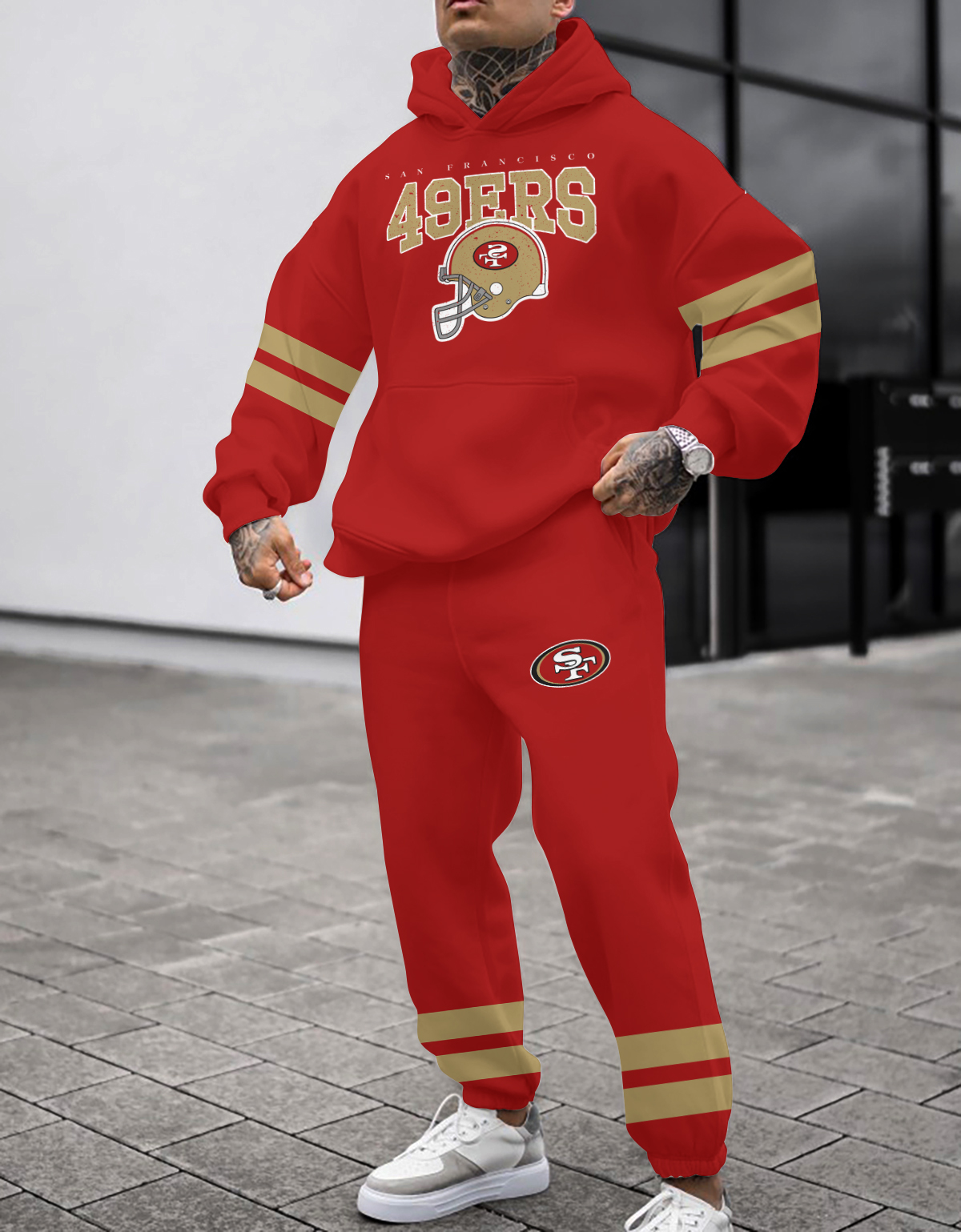 Buildercar - San Francisco 49ers NFL Sport Hoodie Tracksuit Style 55