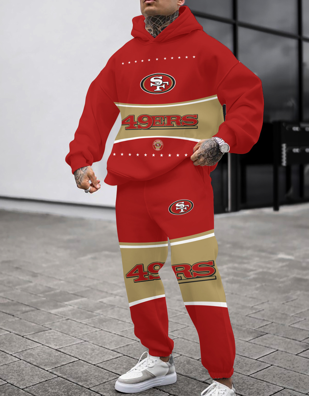 Buildercar - San Francisco 49ers NFL Sport Hoodie Tracksuit Style 8