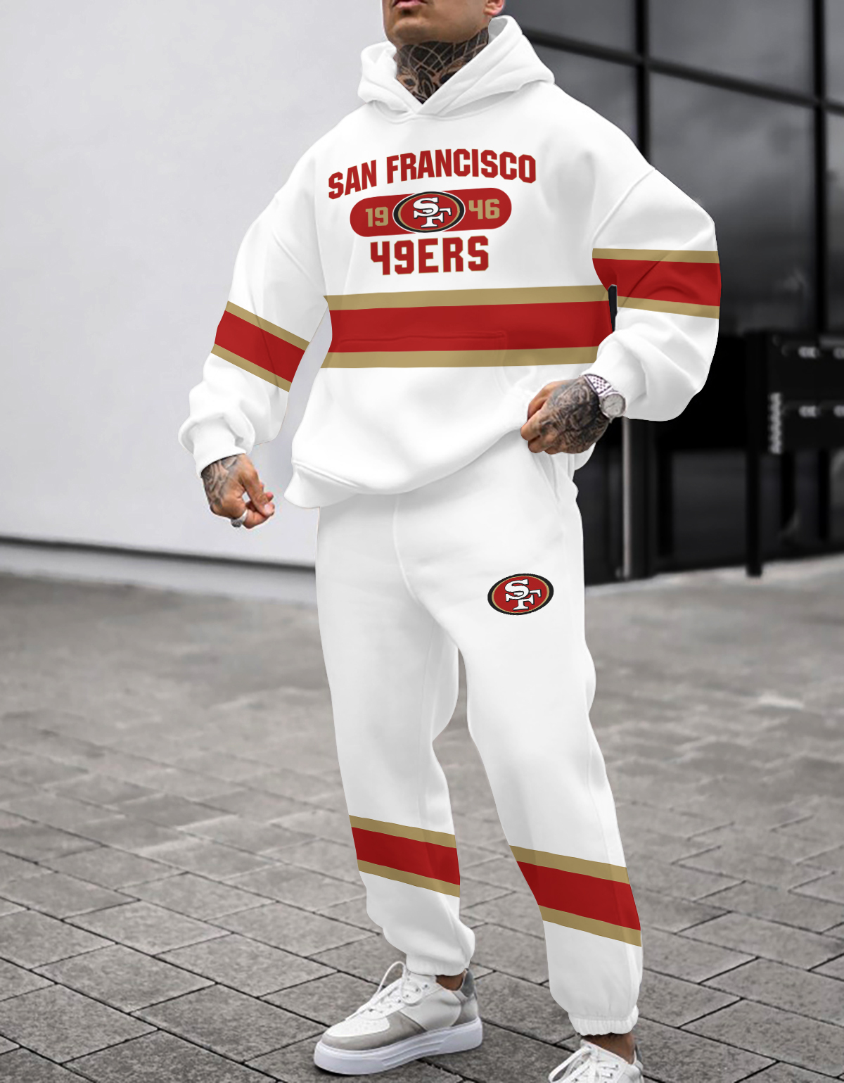 Buildercar - San Francisco 49ers NFL Sport Hoodie Tracksuit Style 9