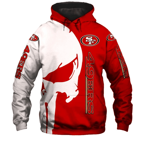 Buildercar - San Francisco 49ers Punisher NFL Unisex 3D Hoodie