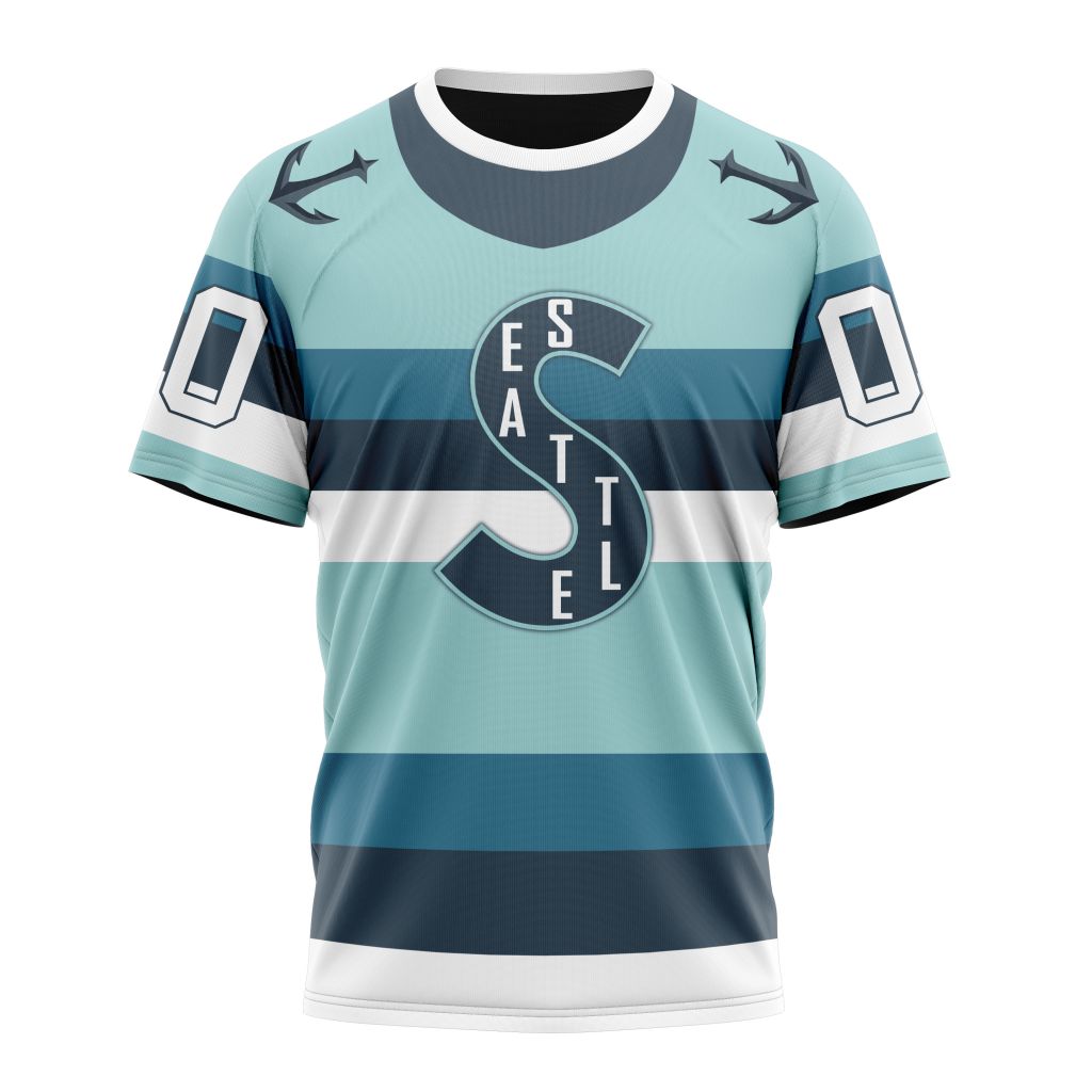 Buildercar - Seattle Kraken Special Reverse Retro Redesign Personalized Name And Number T-Shirt