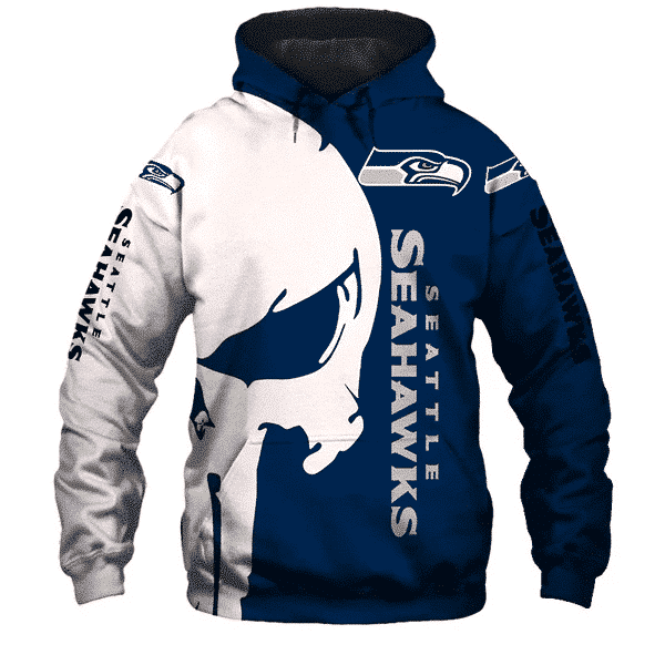 Buildercar - Seattle Seahawks Punisher NFL Unisex 3D Hoodie