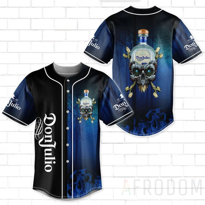 Buildercar - Skull With Don Julio Baseball Jersey
